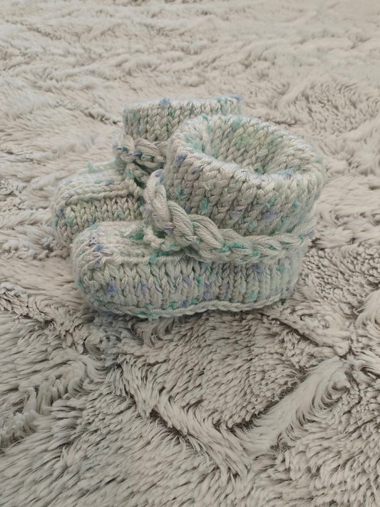 Handmade baby bootie for your pregnancy announcement